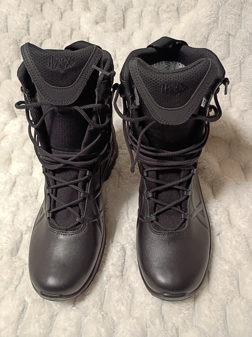 Men's Black Tactical Lace-Up Duty Boots